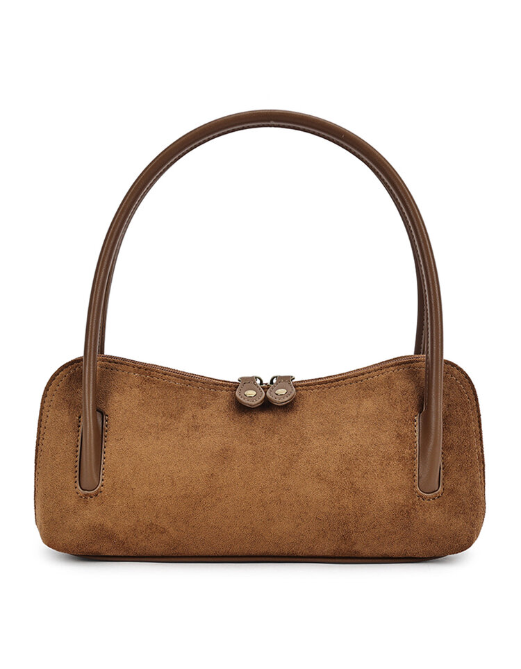 Faux suede shoulder bag | 40135