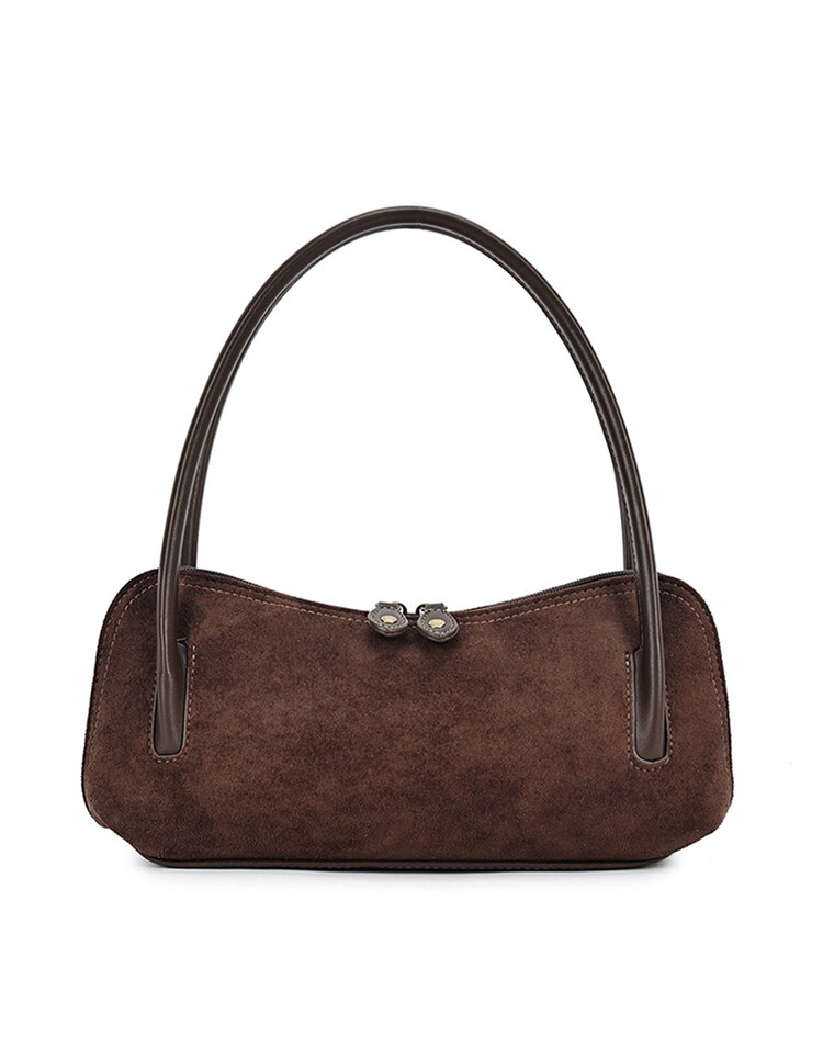 Kunstlederen suede schoudertas | 40135
