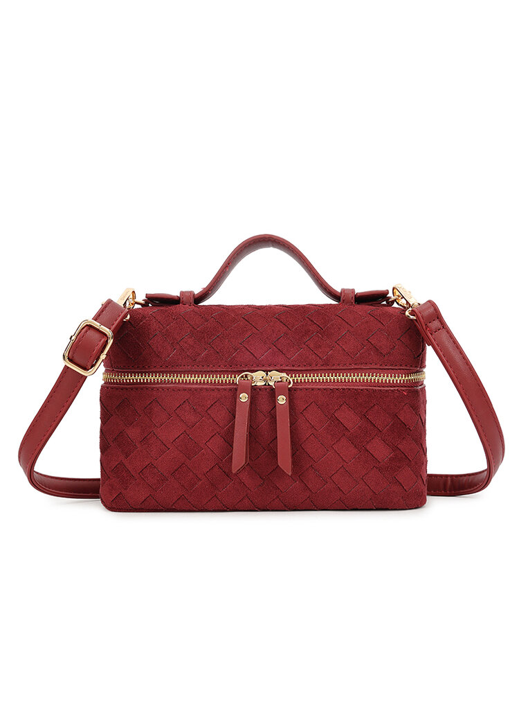 Kunstlederen suede schoudertas | 80171
