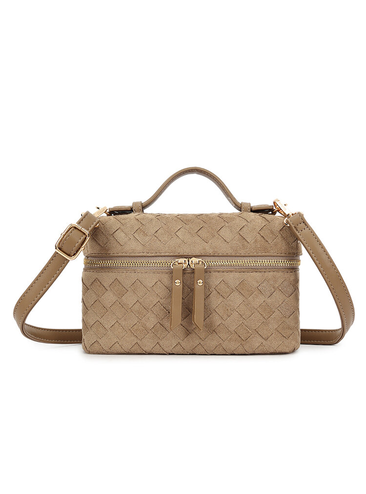 Kunstlederen suede schoudertas | 80171