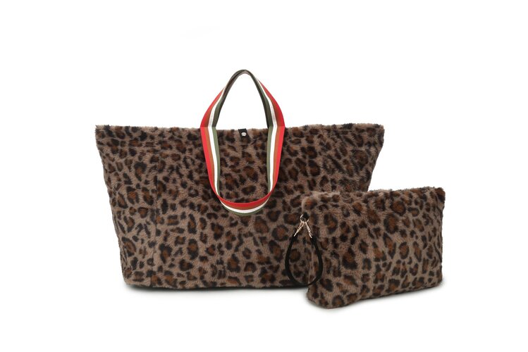 Faux leather handbag with inner pocket | 880501