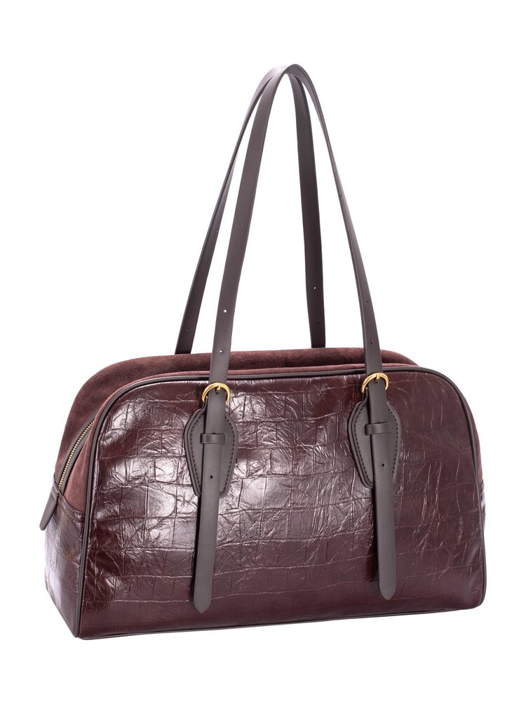 Kunstlederen schoudertas | Croco | David Jones | CM8679