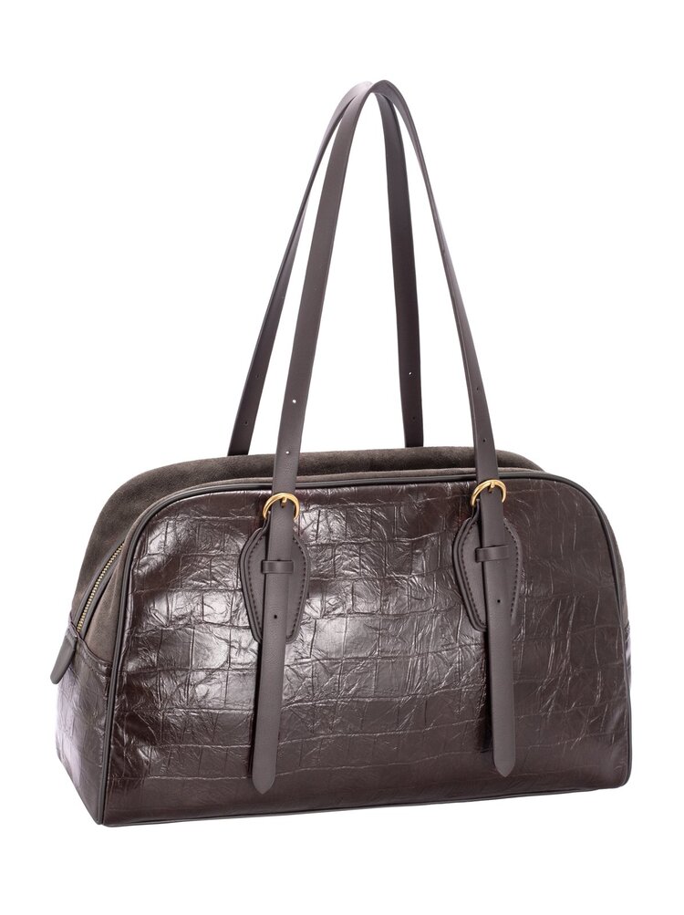Kunstlederen schoudertas | Croco | David Jones | CM8679