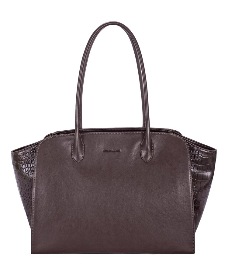 Faux leather shoulder bag | Croco | David Jones | CM8708
