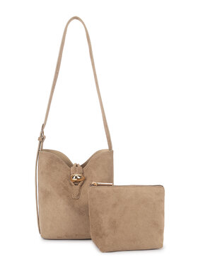 Kunstlederen suede schoudertas | 40131