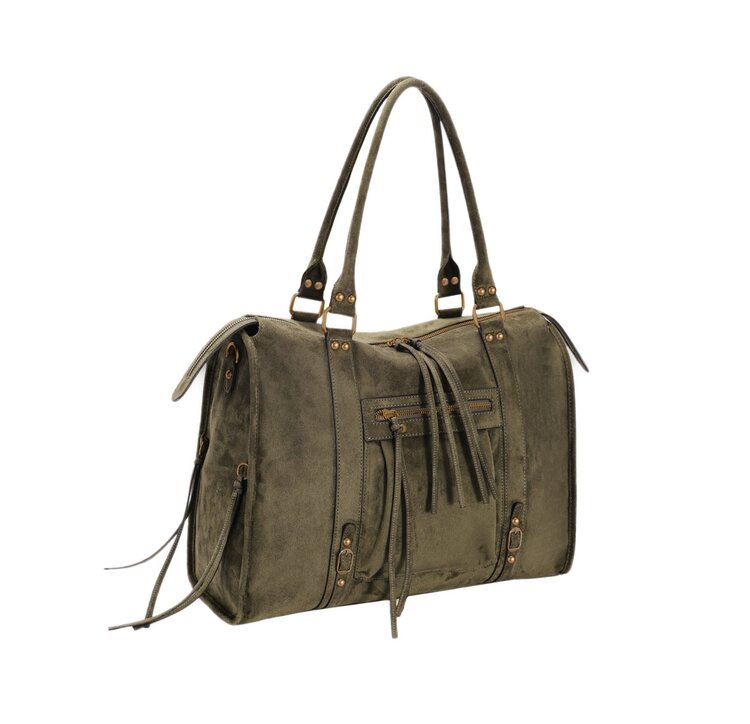 Faux suede handbag | David Jones | CM8777