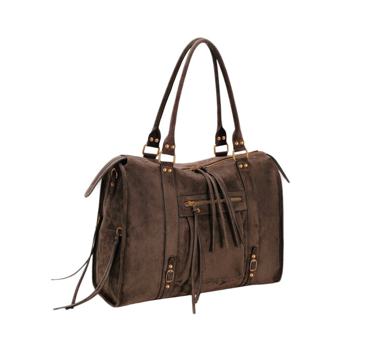 Faux suede handbag | David Jones | CM8777