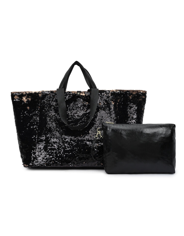 Faux leather handbag with inner pocket | 880501