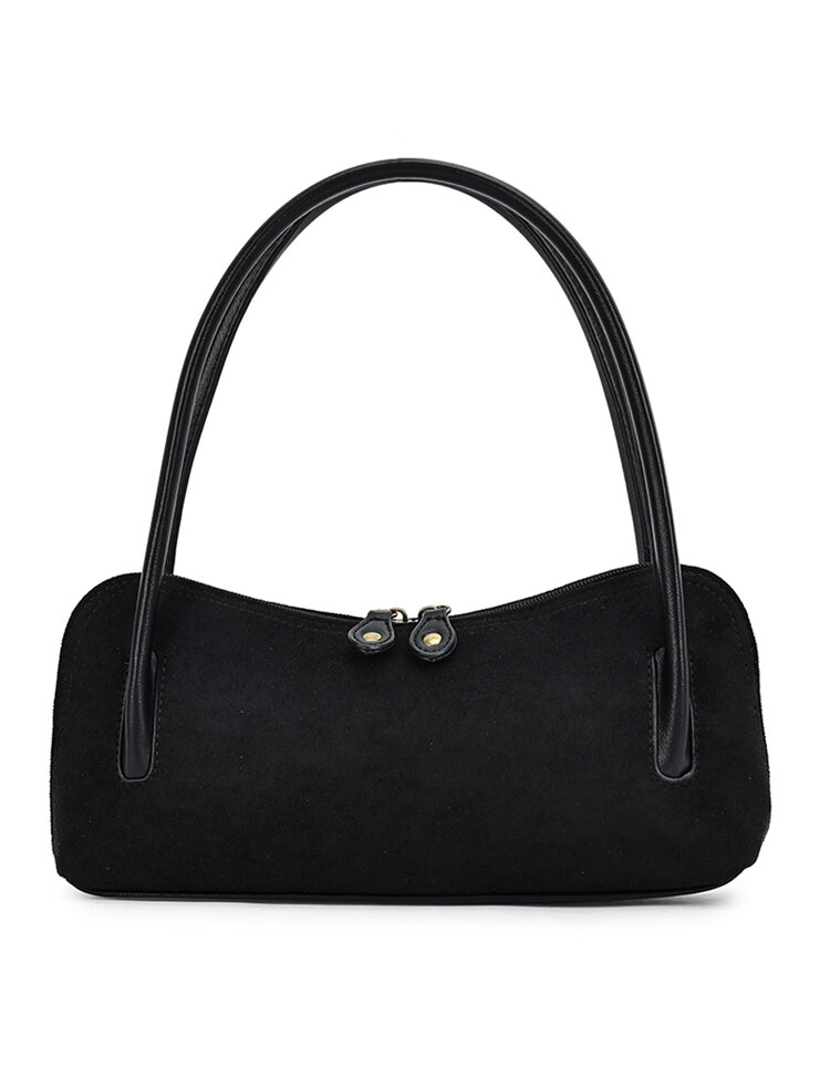 Kunstlederen suede schoudertas | 40135