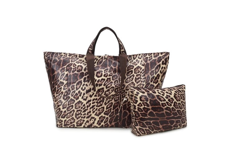 Faux leather handbag with inner pocket | 880501