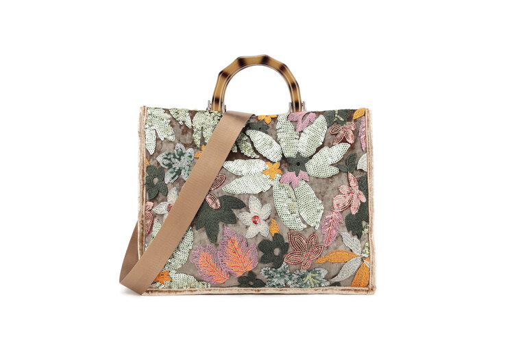 Kunstlederen pailletten handtas | 80138