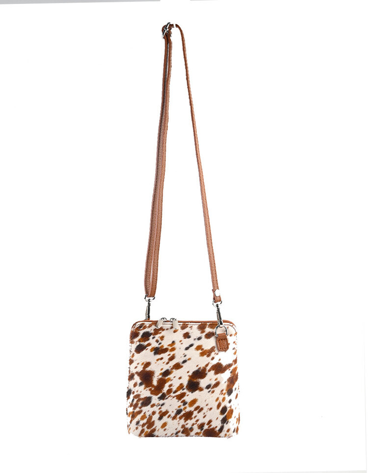 Giuliano Leather  Lederen schoudertasje | Koeprint | 5526061