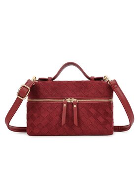 Kunstlederen suede schoudertas | 80171
