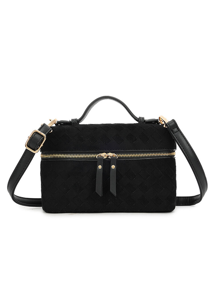 Kunstlederen suede schoudertas | 80171