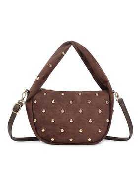 Kunstlederen suede schoudertas | Studs | 80173