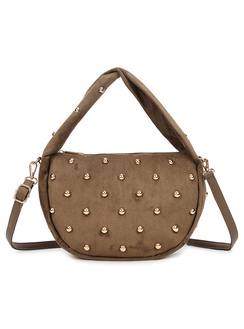 Kunstlederen suede schoudertas | Studs | 80173, foto 3 van 6