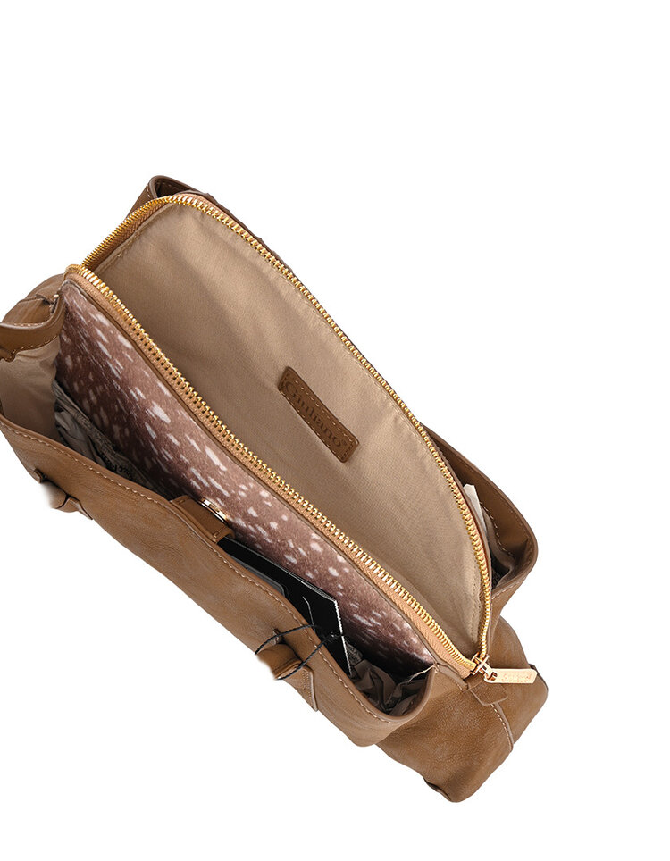 Giuliano Kunstlederen suede schoudertas | Koe | 80177