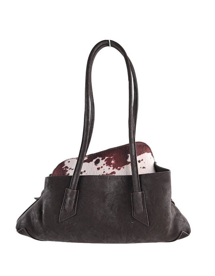 Giuliano Kunstlederen suede schoudertas | Koe | 80177