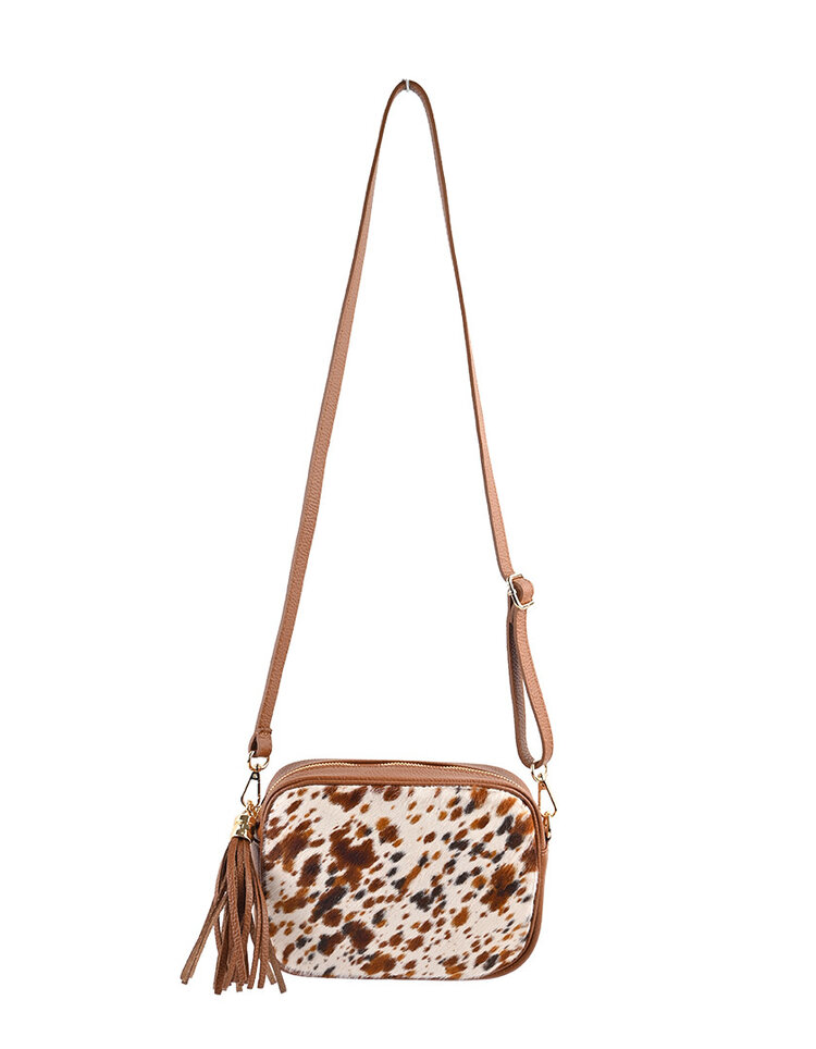 Giuliano Leather  Lederen schoudertas | Koeprint | 552620