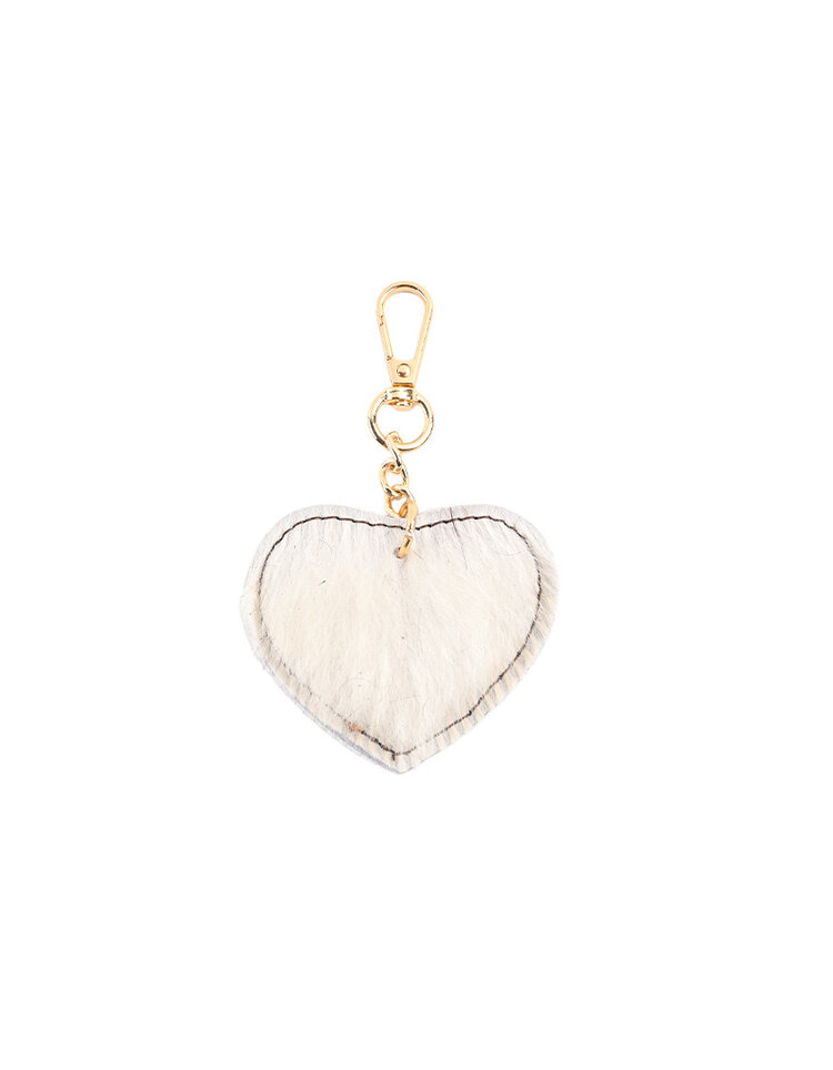 Giuliano Leather  Keyring | Cowprint Heart |  2321