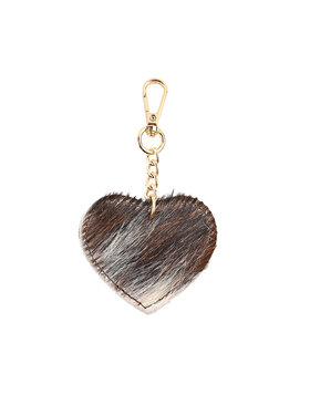 Giuliano Leather  Sleutelhanger | Koeprint Hart | 2321