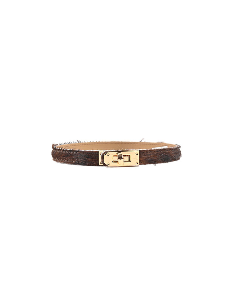 Giuliano Leather  Lederen armband | Koeprint | 559157