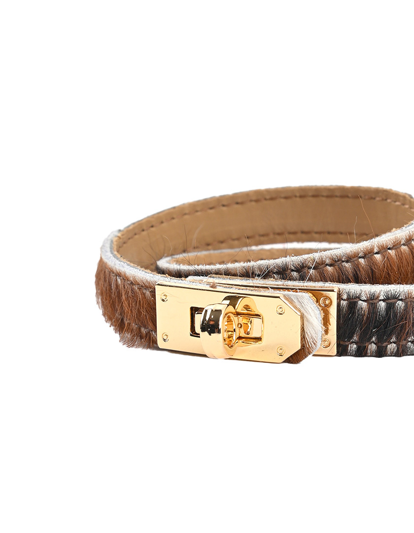 Giuliano Leather Lederen armband | Koeprint | 559157, foto 3 van 6