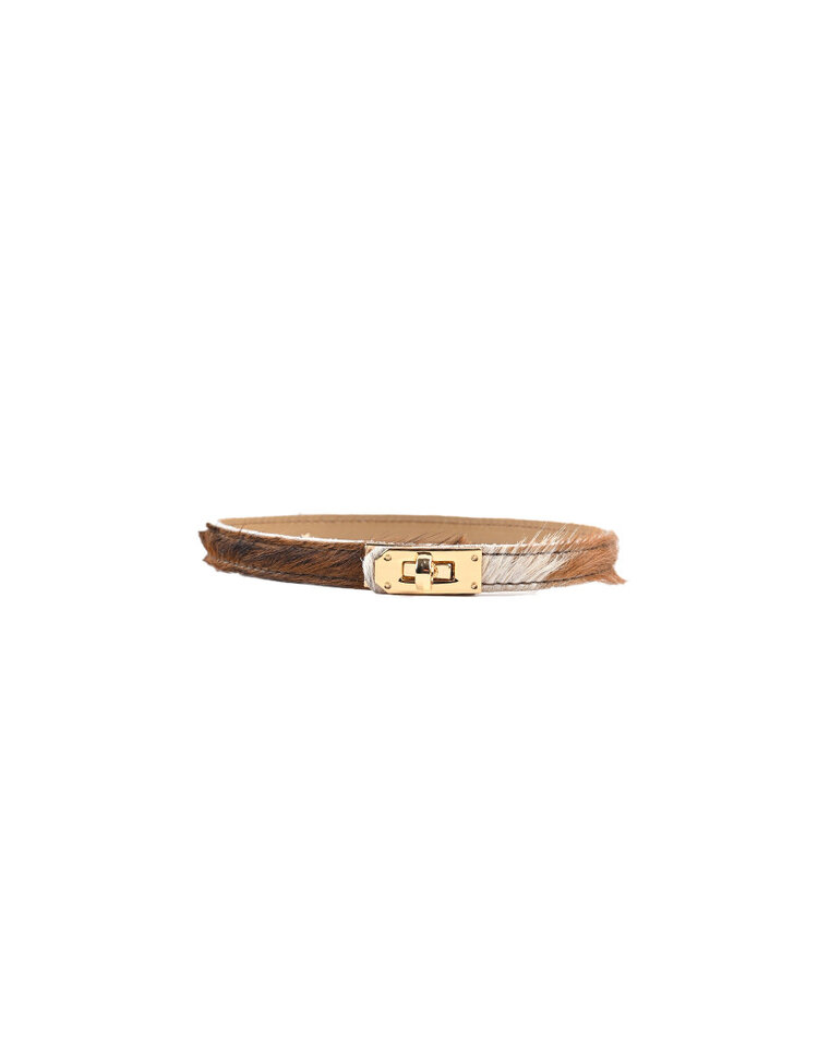 Giuliano Leather  Lederen armband | Koeprint | 559157