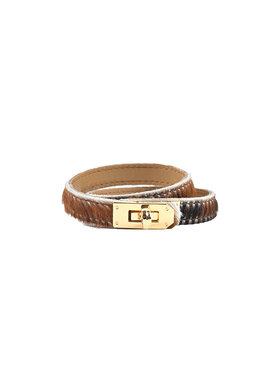 Giuliano Leather  Lederen armband | Koeprint | 559157