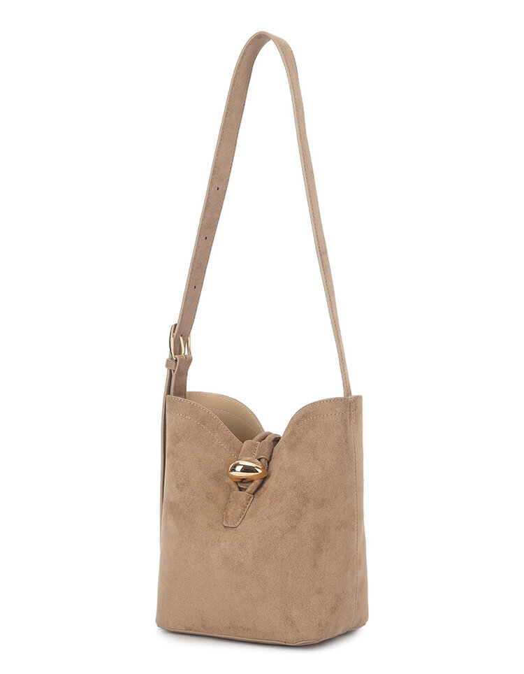Kunstlederen suede schoudertas | 40131