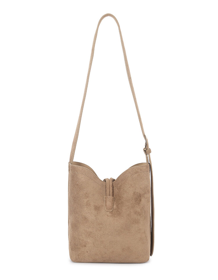 Faux suede shoulder bag | 40131