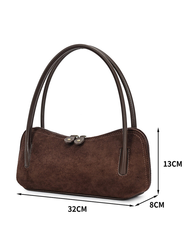 Kunstlederen suede schoudertas | 40135