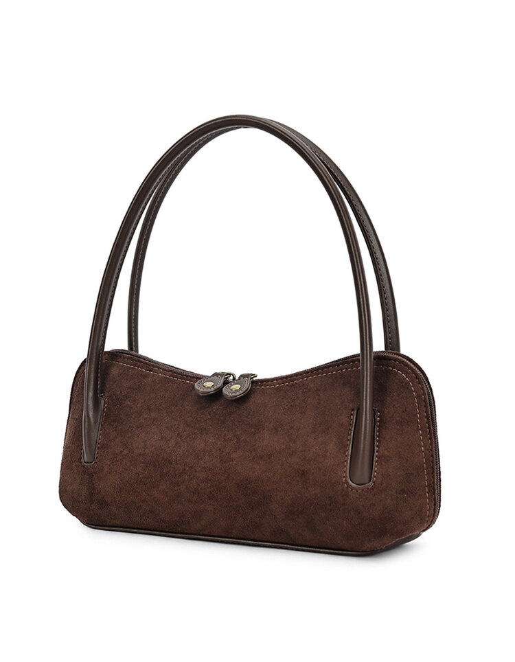 Kunstlederen suede schoudertas | 40135
