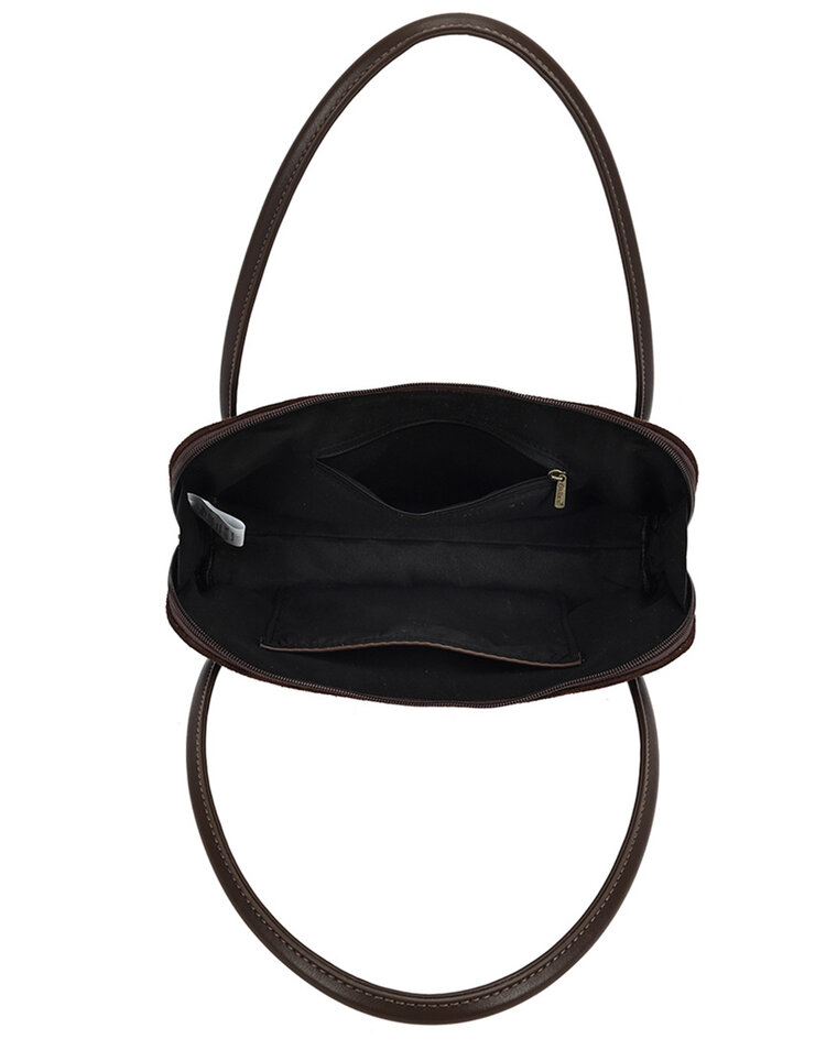 Kunstlederen suede schoudertas | 40135
