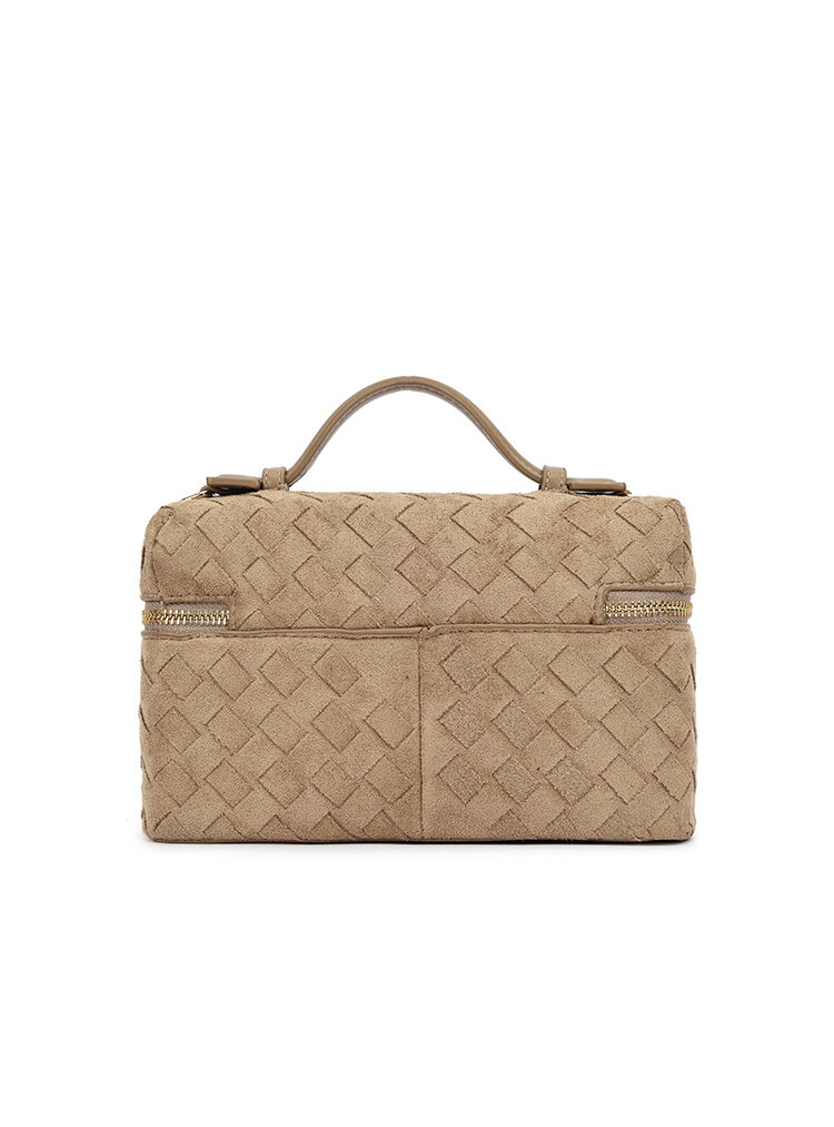 Kunstlederen suede schoudertas | 80171