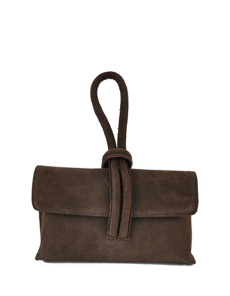 Lederen clutch | Suede | 552671