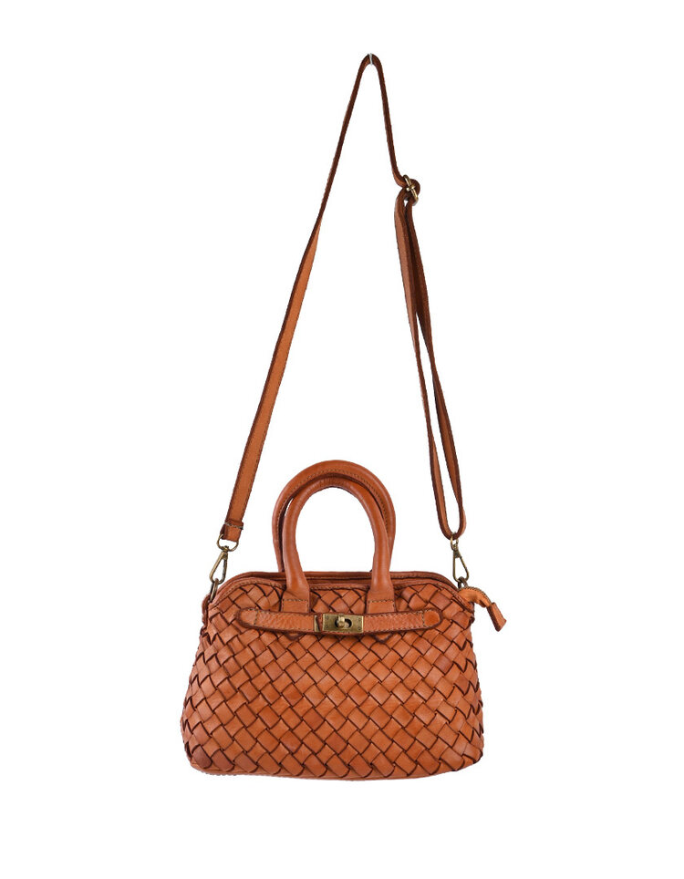 Giuliano Leather  Washed Leather Handbag braided | 552588 - Copy