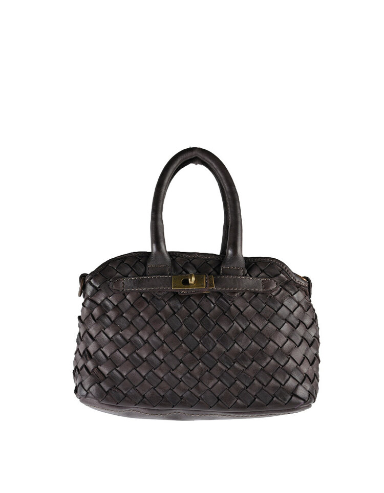 Giuliano Leather  Gewassen Lederen Handtas  gevlochten | 552588 - Copy