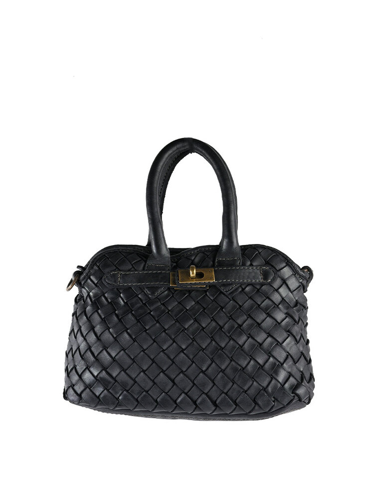 Giuliano Leather  Gewassen Lederen Handtas  gevlochten | 552588 - Copy