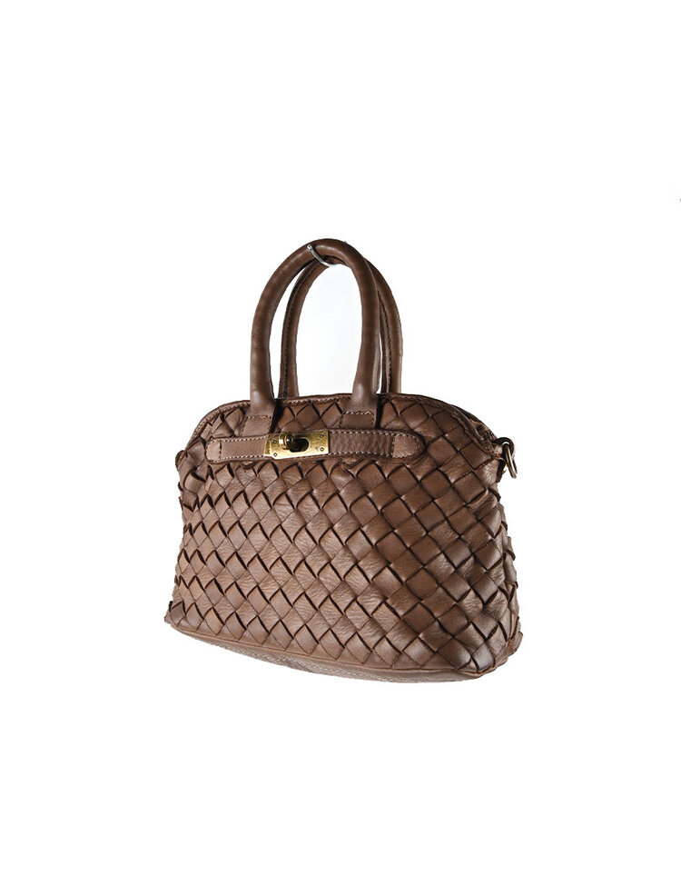 Giuliano Leather  Washed Leather Handbag braided | 552588 - Copy