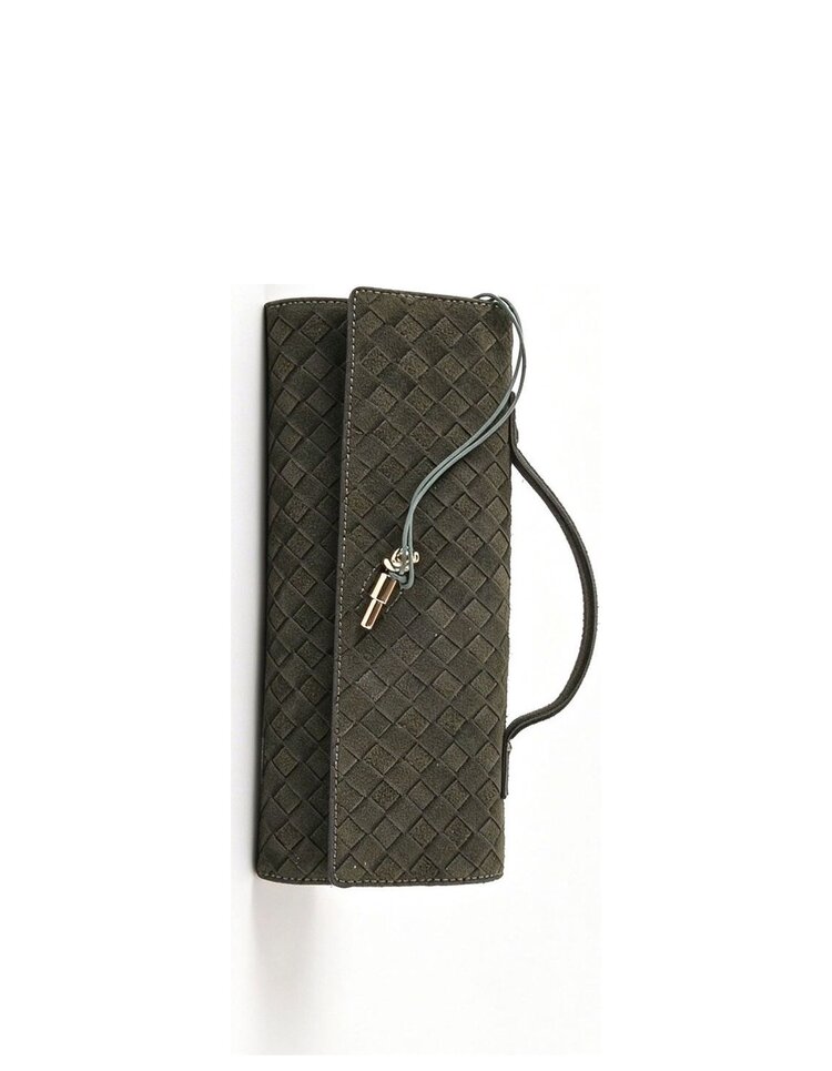 Lederen clutch | Gevlochten | 552675