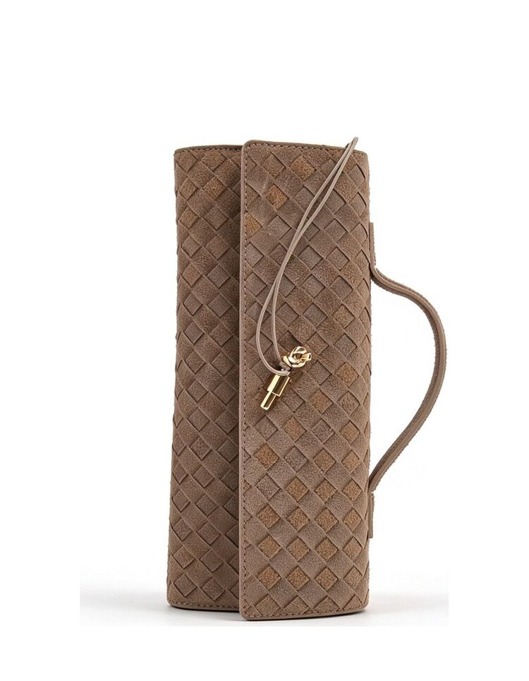 Lederen clutch | Gevlochten | 552675