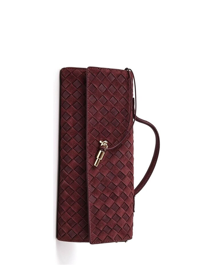 Lederen clutch | Gevlochten | 552675