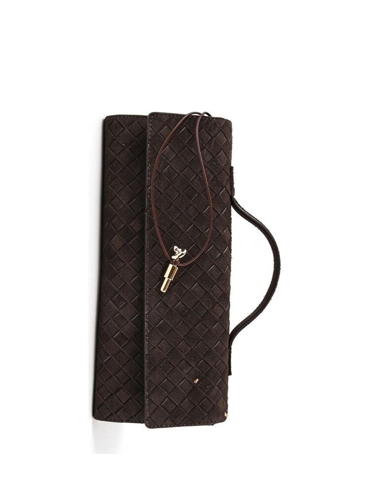Lederen clutch | Gevlochten | 552675