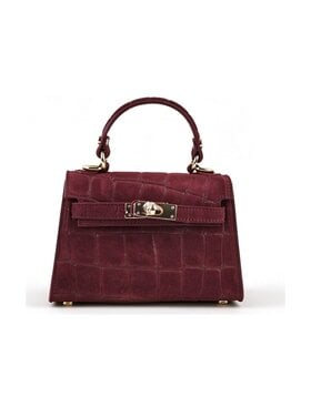 Giuliano Leather  Leder-Handtasche | Wildleder Kroko | 552673