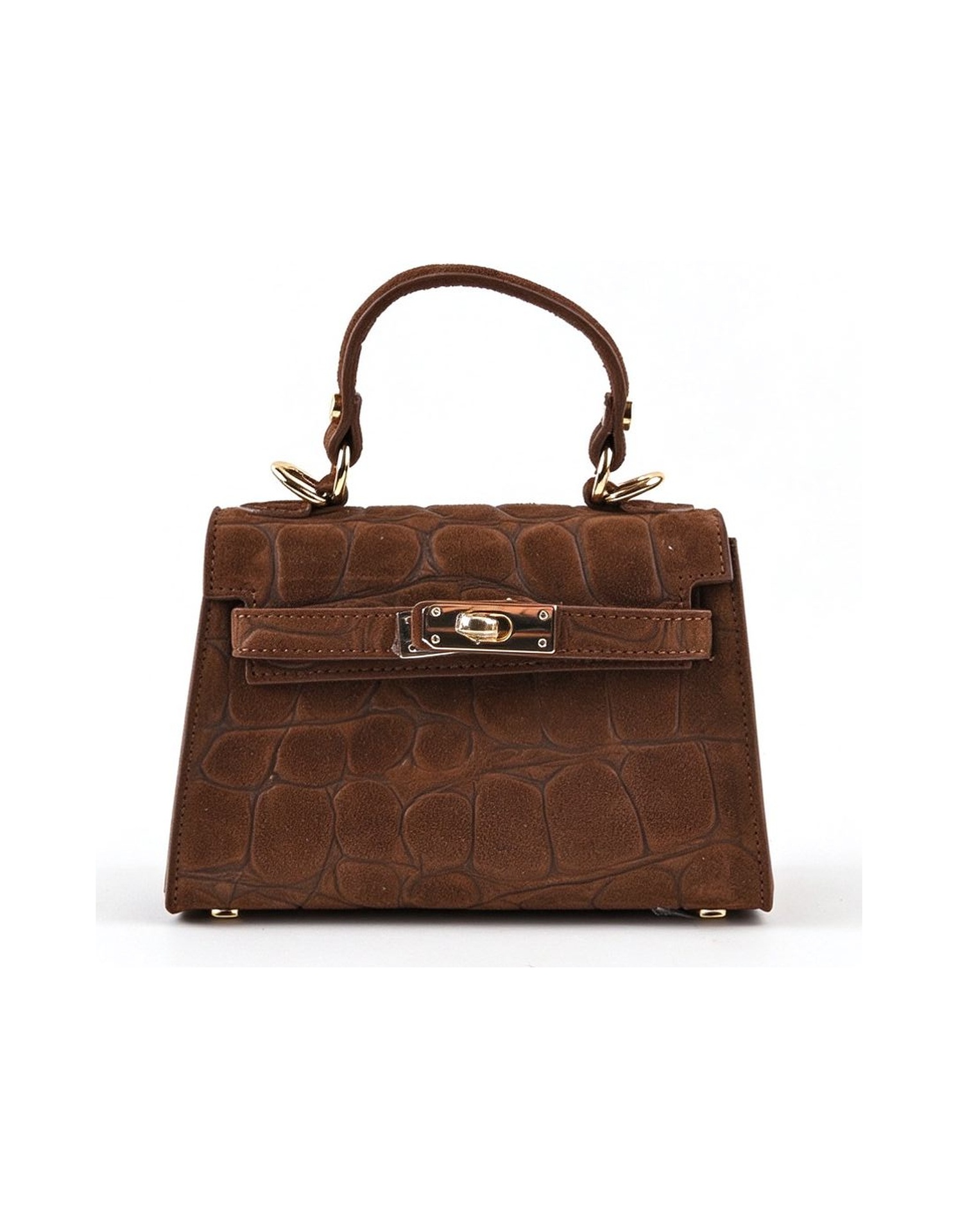 Giuliano Leather Lederen handtas | Suede croco | 552673, foto 2 van 6
