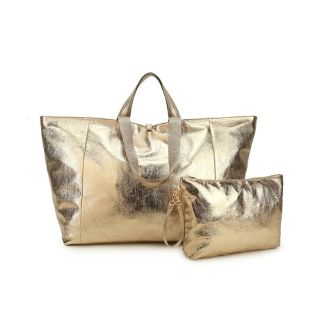 Metallic artificial leather