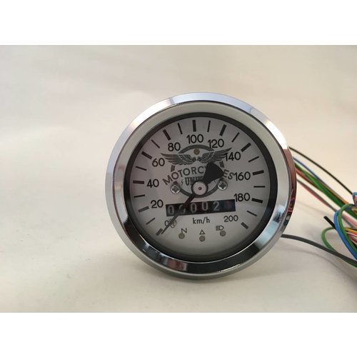 60MM Chrom Tacho 220 km/h + 4 Funktions