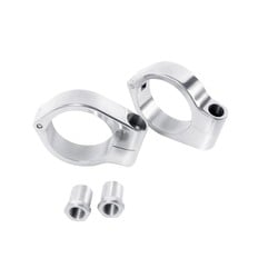 Motone Wrap-Around Fork Indicator Turn Signal Bracket Clamps - Pair  - Polished