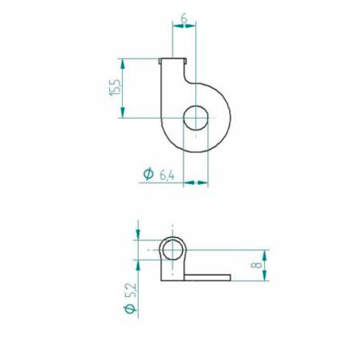 Yamaha SR500 - Support pour bouton-poussoir Motoscope